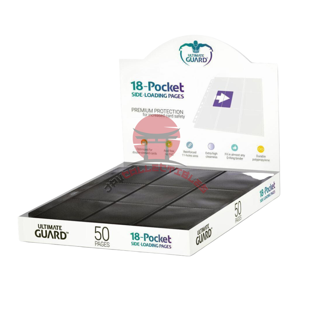 Ultimate Guard Sideloader Pages Black 9-Pocket - Pack of 50 Pages -