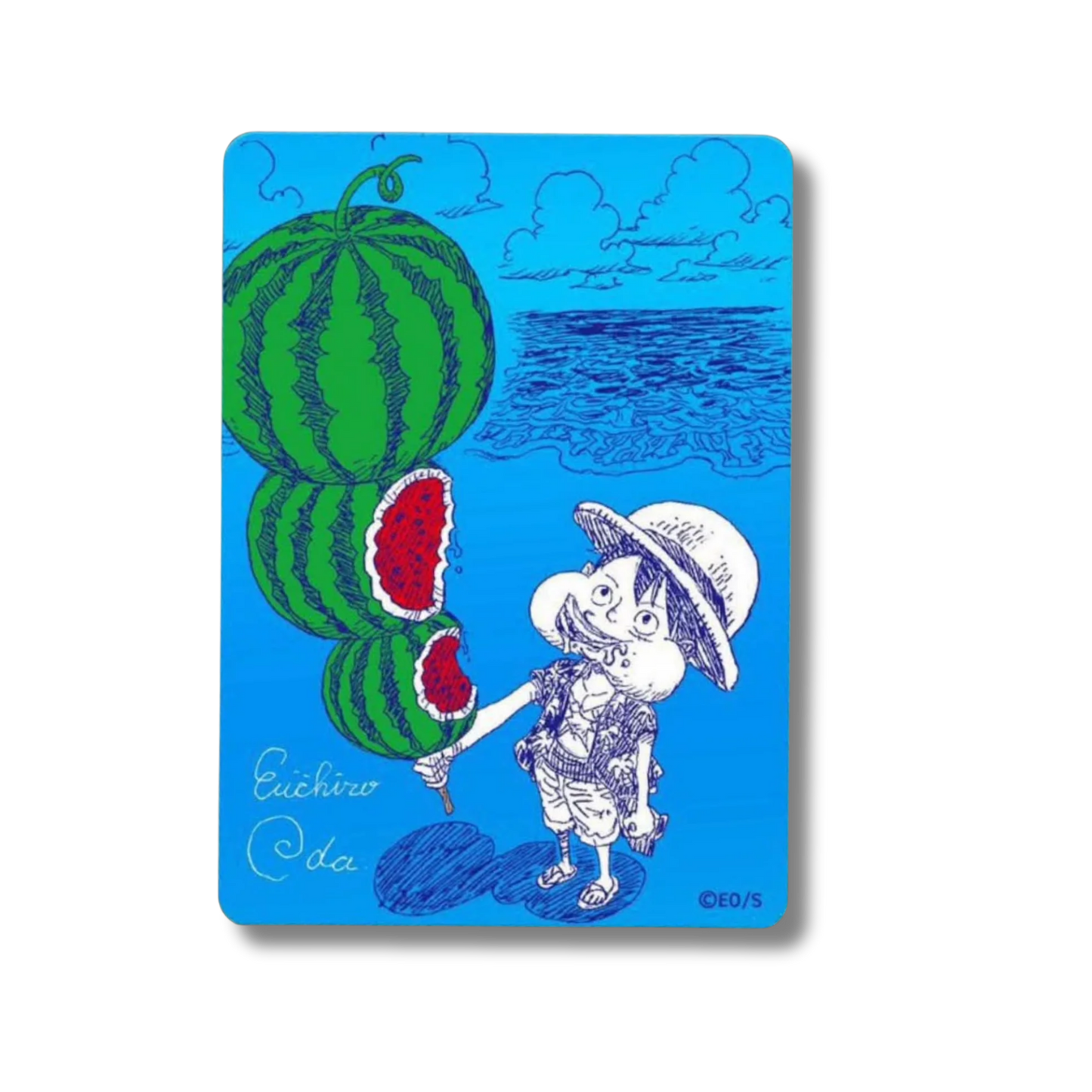 Monkey D. Luffy Signed Oda Metal Card Shueisha Official Artwork