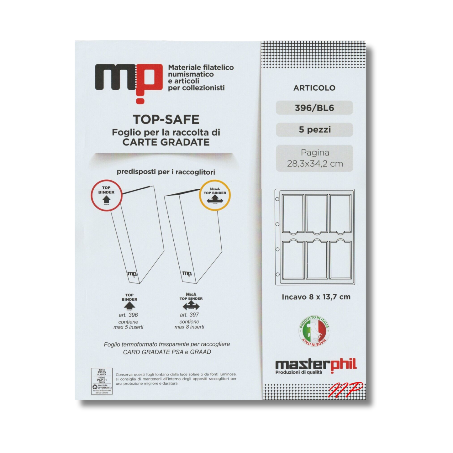 Masterphil - TOPBINDER Pack of 5 PSA/Graad Graded Card Sleeves