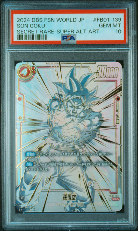 Son Goku Secret Rare - FB01-139 - PSA 10