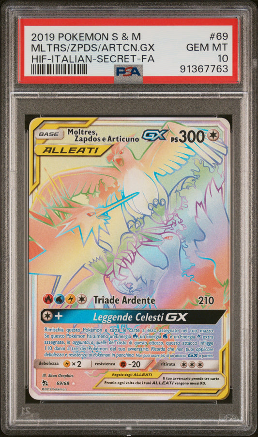 Moltres Zapdos Articuno GX 069 - PSA 10 -