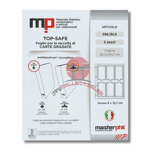 Masterphil - TOPBINDER Confezione 5x Foglio per Carte Gradate PSA/Graad