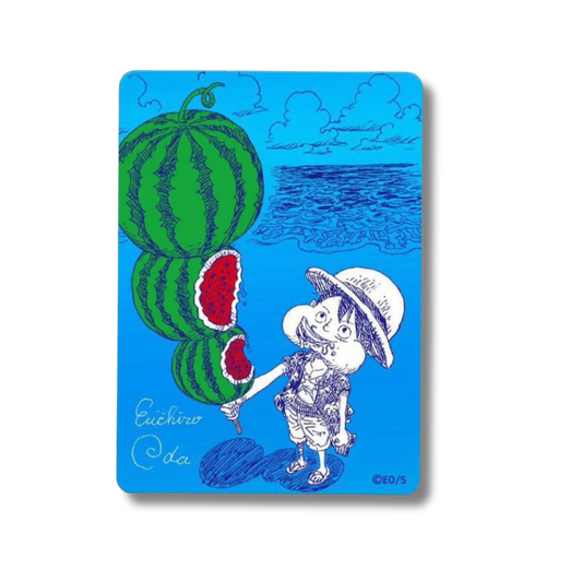 Monkey D. Luffy Signed Oda Metal Card Shueisha Official Artwork