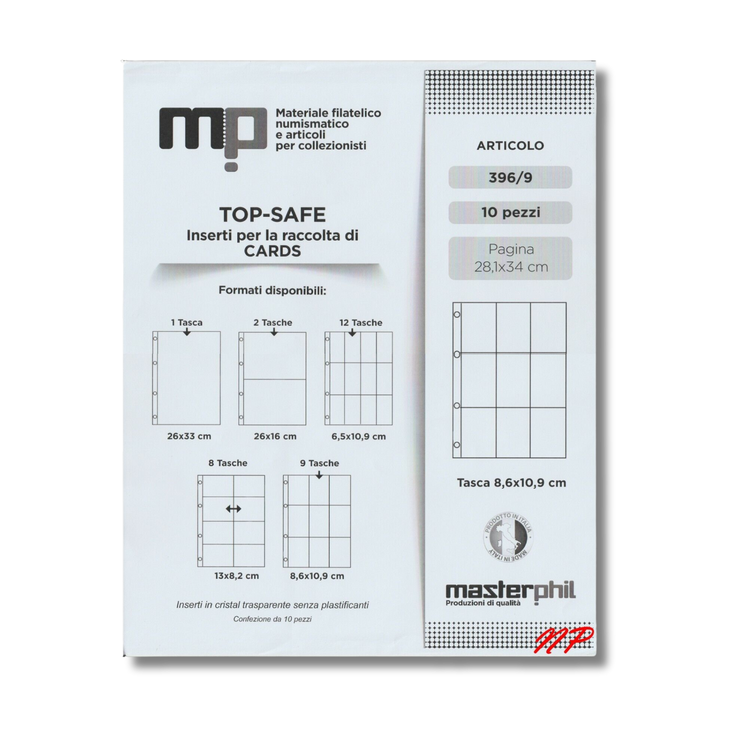 Masterphil - TOPBINDER Pack of 10 9-pocket pages for Toploader