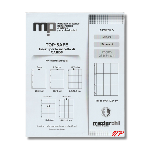 Masterphil - TOPBINDER Pack of 10 9-pocket pages for Toploader