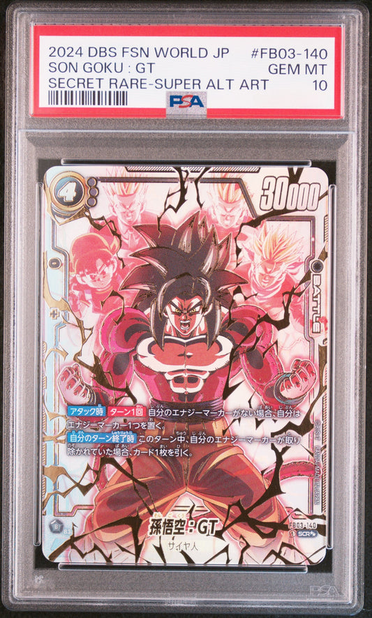 Son Goku GT Secret Rare - FB03-140 - PSA 10